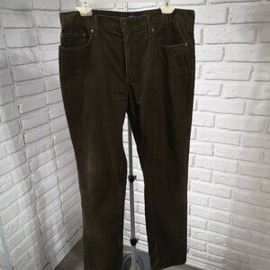 Gap Denim Men's Size 33/32 Olive Green Slim Zipper & Button Fly Corduroy Pants
